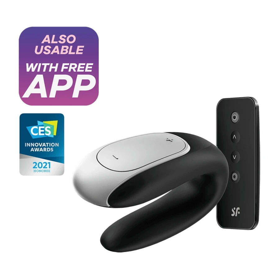 SATISFYER - VIBRADOR DOUBLE FUN PARTNER PRETO